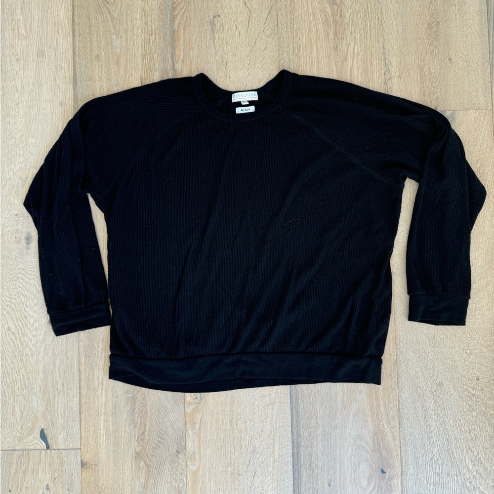 PJ Salvage Long Sleeve Black Top